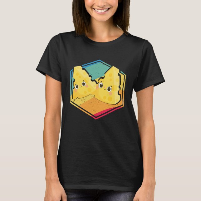 Camiseta Estilo retro de queso (Anverso)