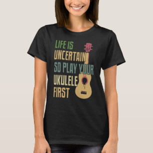 Camiseta Estilo retro del jugador de Ukulele