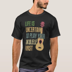 Camiseta Estilo retro del jugador de Ukulele