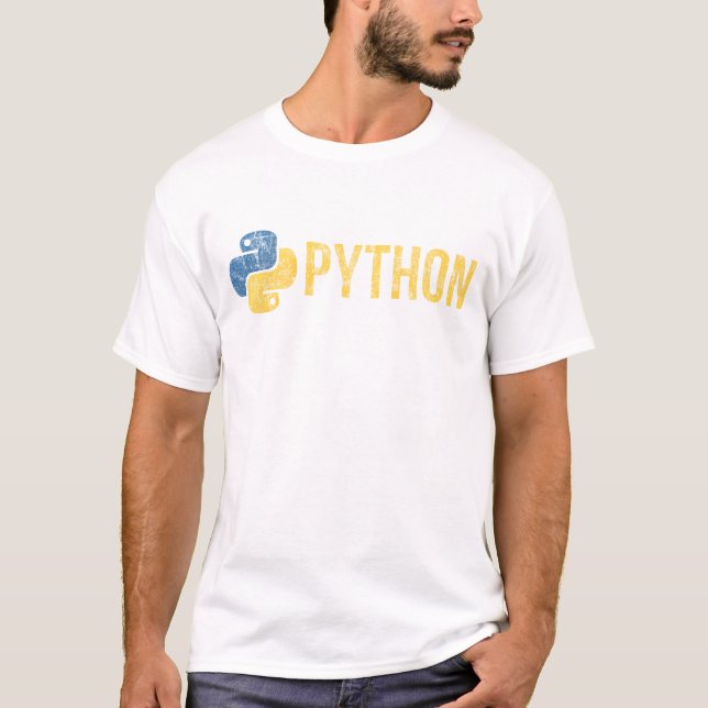 Camiseta Estilo retro del programador de Python (Anverso)