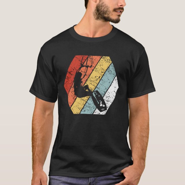 Camiseta Estilo retro divertido de Kitesurfing 80s del (Anverso)