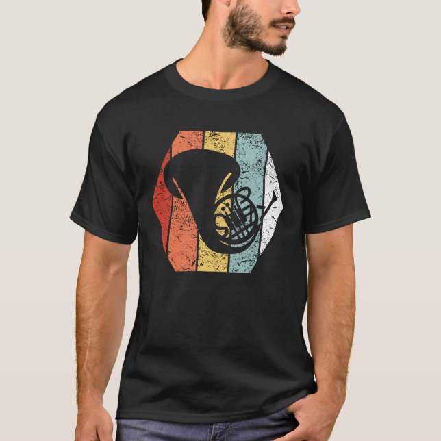 Camiseta Estilo retro divertido de la trompa 80s del (Anverso)
