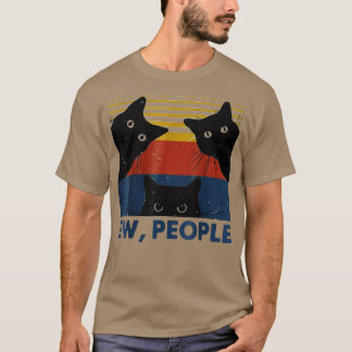 Camiseta Estilo Retro Ew People Funny Cat Introvert
