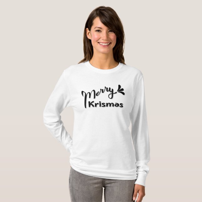 Camiseta Estilo Retro Feliz Navidad (Anverso completo)