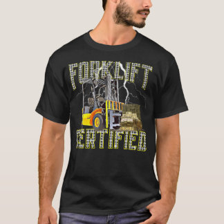 Camiseta Estilo Retro Funny Forklift Operator Forklift Cert