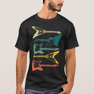 Camiseta Estilo Retro, Guitarra Para Hombres Guitaristas Gu