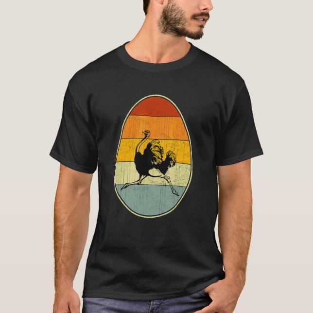 Camiseta Estilo Retro Huevo de Pascua Gráfica Gracioso Día  (Anverso)