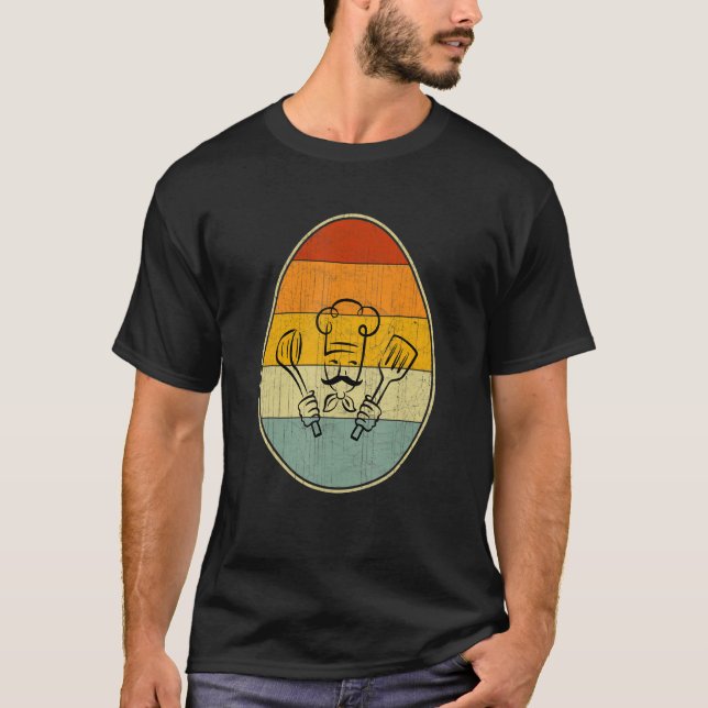 Camiseta Estilo Retro Huevo de Pascua Gráfica Gracioso Día  (Anverso)