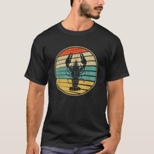 Camiseta Estilo Retro Langosta de Mar Cangrejo de Río Vinta