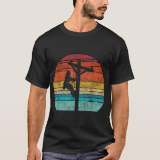 Camiseta Estilo retro Lineman Cell Tower Line Worker