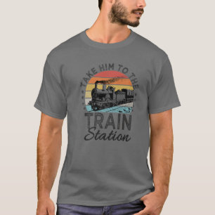 Camiseta Estilo Retro Llévalo A La Estación De Tren Funny V