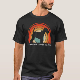 Camiseta Estilo retro masculino mejor Airedale Terrier Dad