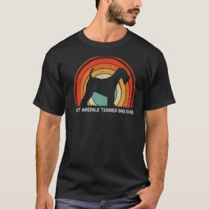 Camiseta Estilo retro masculino mejor Airedale Terrier Dad 