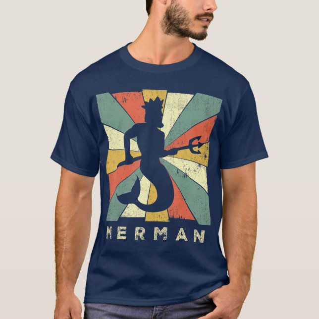 Camiseta Estilo retro Merman Lover (Anverso)