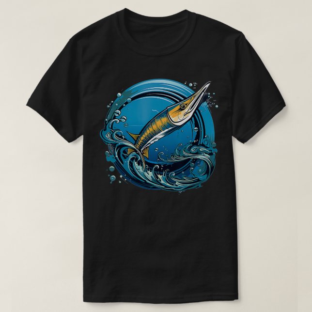 Camiseta Estilo retro Needlefish (Diseño del anverso)