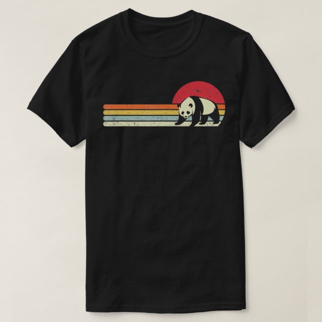 Camiseta Estilo retro panda (Diseño del anverso)