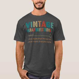 Camiseta Estilo Retro Paraprofesional Nuevo Vintage