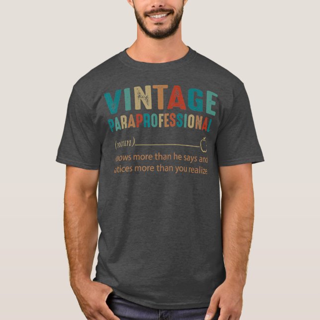 Camiseta Estilo Retro Paraprofesional Nuevo Vintage (Anverso)