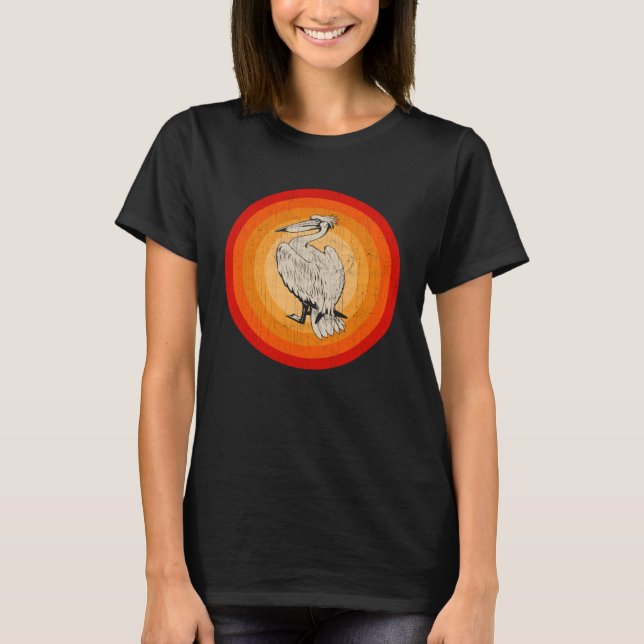 Camiseta Estilo retro pelicano angustiado (Anverso)