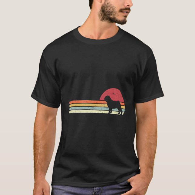Camiseta Estilo retro Pug (Anverso)