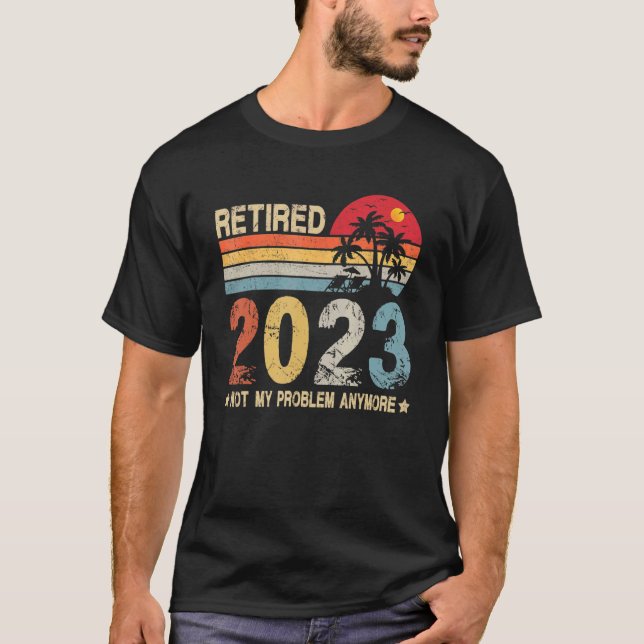 Camiseta Estilo Retro - Retirado 2023 Ya No Es Mi Problema (Anverso)