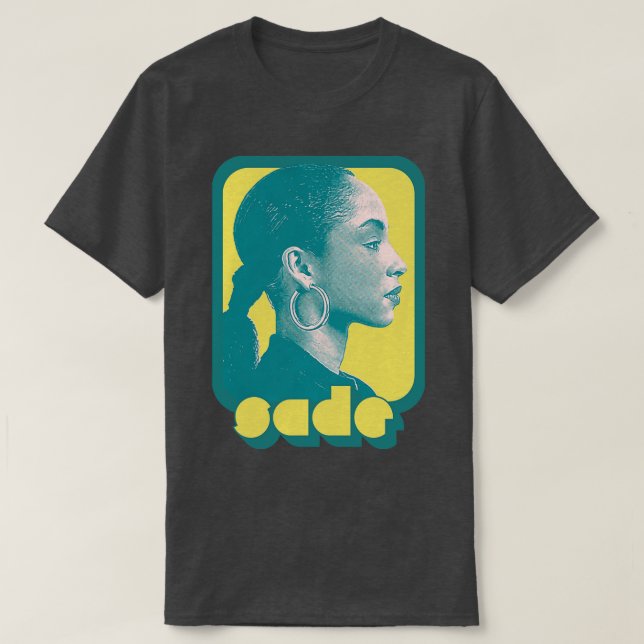 Camiseta Estilo retro sade original diseño de arte para fan (Diseño del anverso)
