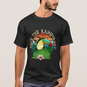 Camiseta Estilo Retro Salvar la Naturaleza del Día de la Ti