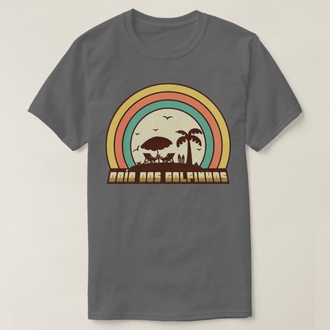 Camiseta Estilo Retro Sunset de Baa dos Golfinhos (Diseño del anverso)