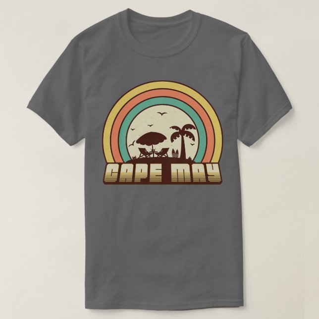 Camiseta Estilo Retro Sunset de Cabo de Mayo (Diseño del anverso)