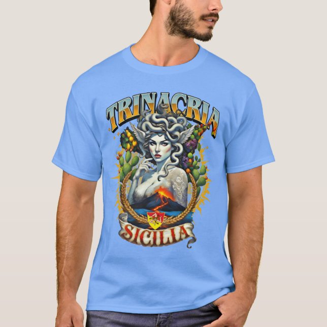 Camiseta estilo retro Trinacria  (Anverso)