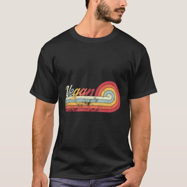 Camiseta estilo retro vegan vintage (Anverso)