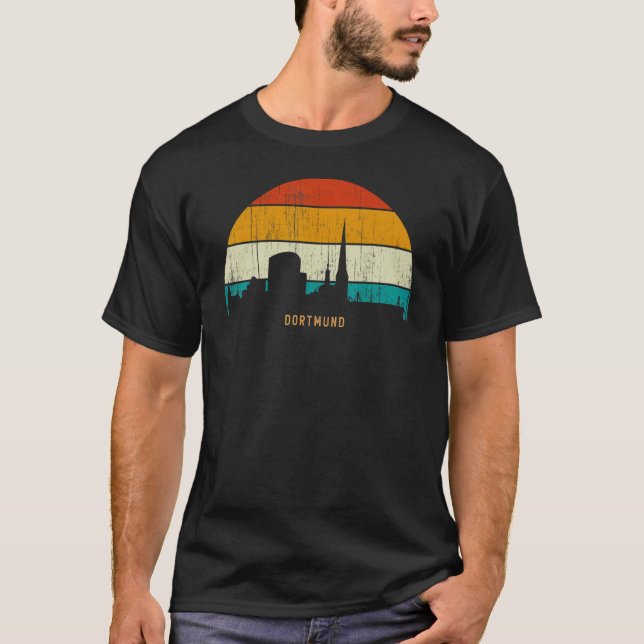 Camiseta Estilo retro vintage Alemania paisaje urbano (Anverso)