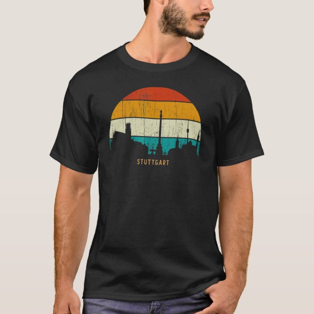 Camiseta Estilo retro vintage Alemania paisaje urbano (Anverso)