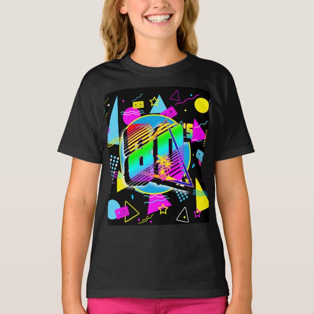CAMISETA ESTILO RETRO VINTAGE DE LOS 80 (Anverso)