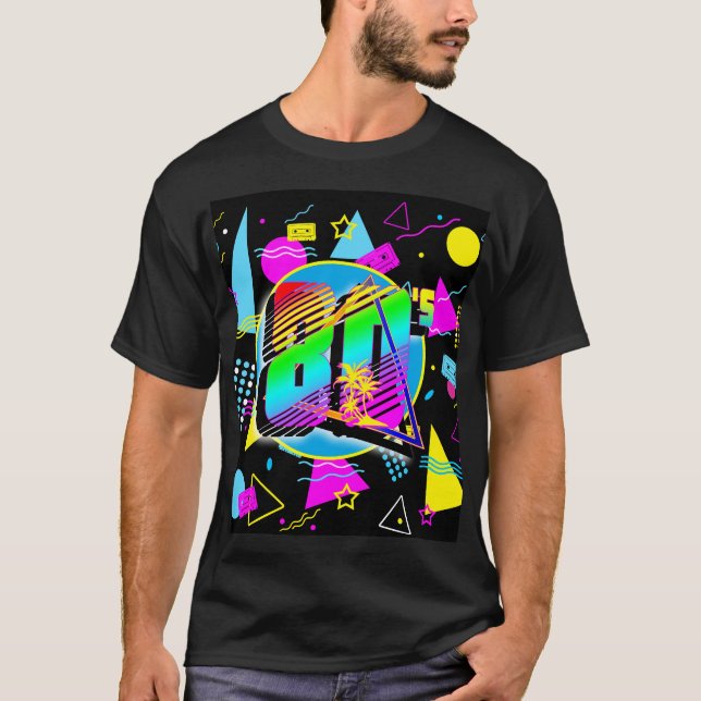 CAMISETA ESTILO RETRO VINTAGE DE LOS 80 (Anverso)