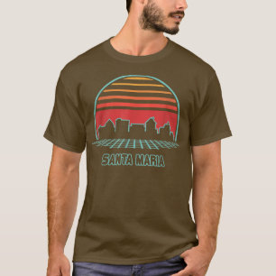 Camiseta Estilo retro vintage de Santa María City Skyline