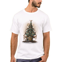 Estilo retro vintage del árbol de Navidad Steampun
