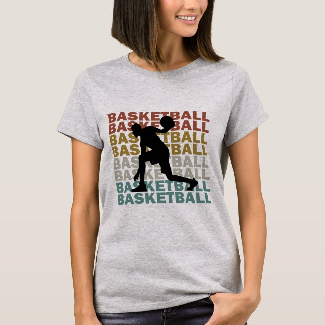 Camiseta Estilo retro vintage del baloncesto (Anverso)