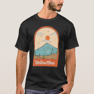 Camiseta Estilo retro vintage Estados Unidos Montaña Yellow