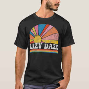 Camiseta Estilo retro vintage Gráfico atardecer verano lazy