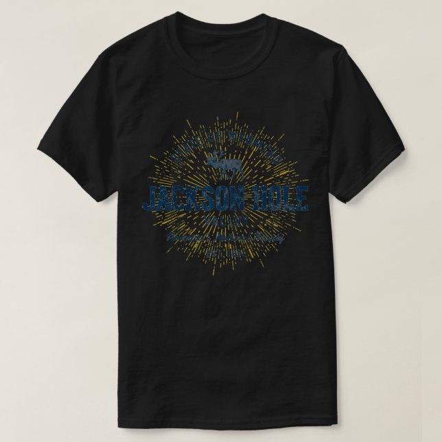 Camiseta Estilo retro vintage Jackson Hole (Diseño del anverso)