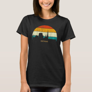 Camiseta Estilo retro vintage panorama urbano de ciudad de