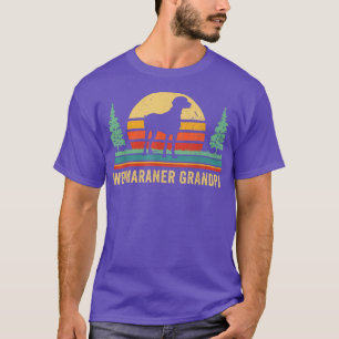 Camiseta Estilo retro Weimaraner Abuelo Perro Abuelo Mascot