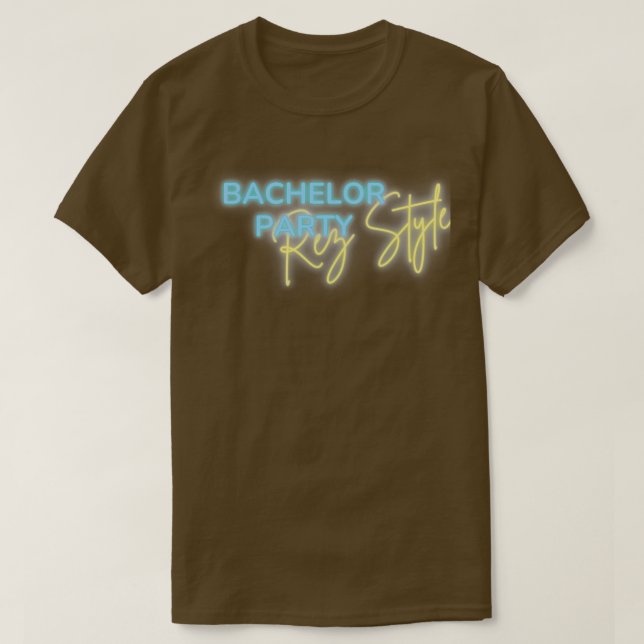 Camiseta Estilo Rez de la fiesta del soltero (Diseño del anverso)