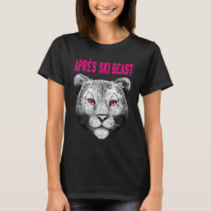 Camiseta Estilo rosa Apres Ski Snow Leopard