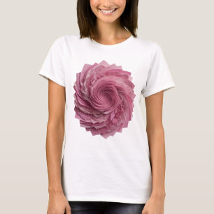 Camiseta Estilo Rosa Impresión Rosa