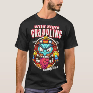 Camiseta Estilo salvaje Grappling Demon Face Mma Jiu Jitsu 