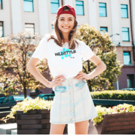 Camiseta Estilo salvaje moderno azul negro