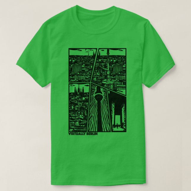 Camiseta Estilo Skyline de Berlín creado por IA (Diseño del anverso)