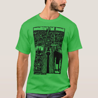 Camiseta Estilo Skyline de Berlín creado por IA